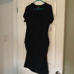 Black maternity tee shirt dress